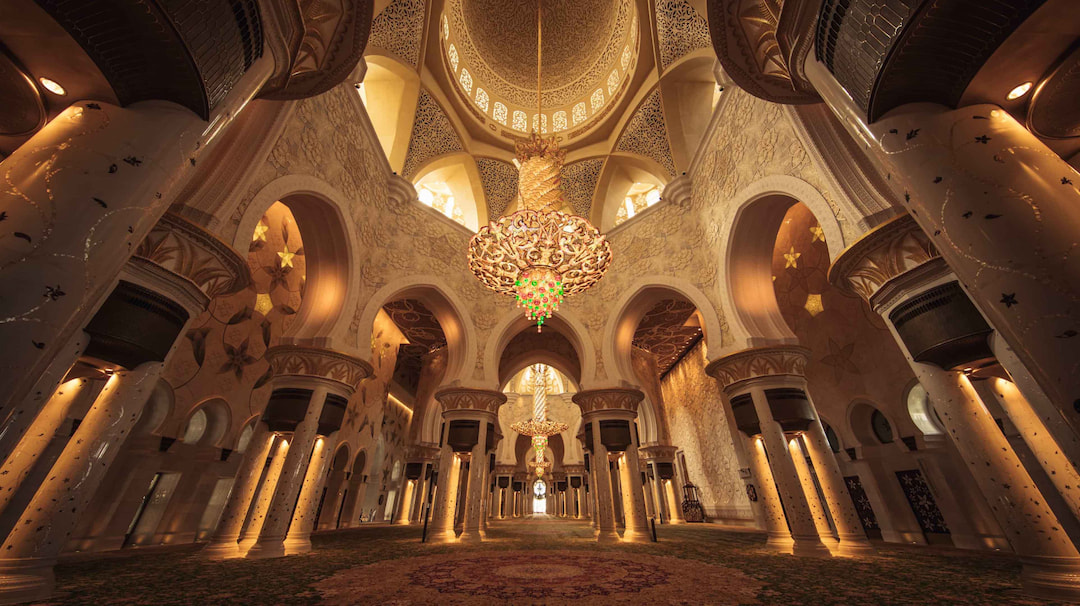 Abu Dhabi Mosque Inside View